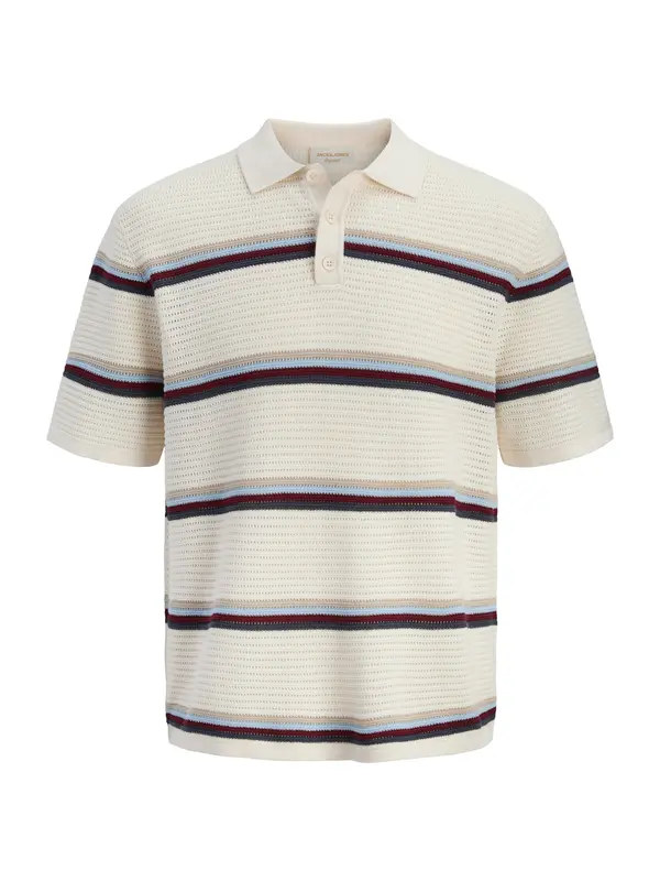JACK & JONES JACK & JONES Majica 'JORMaine'  svetlo modra / vinsko rdeča / črna / bela