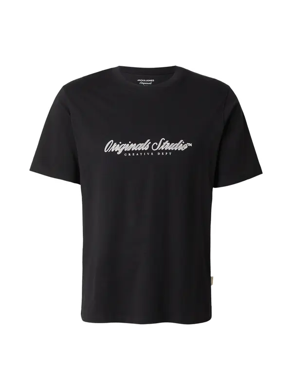 JACK & JONES JACK & JONES Majica 'JORMONTAUK'  črna / bela
