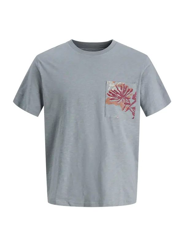 JACK & JONES JACK & JONES Majica 'JORMONTAUK'  pastelno modra / jastog / burgund