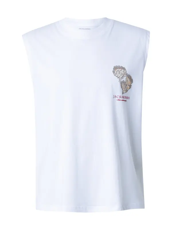 JACK & JONES JACK & JONES Majica 'JORMONTAUK'  rjava / rdeča / bela