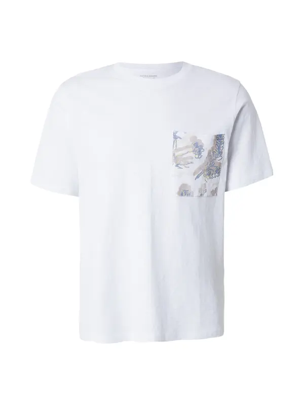 JACK & JONES JACK & JONES Majica 'JORMONTAUK'  temno bež / safir / bela