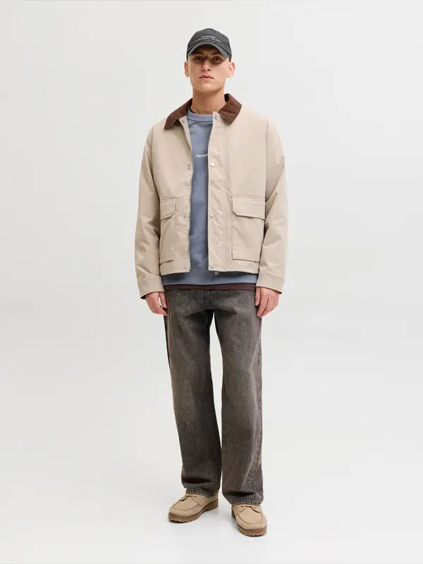 JACK & JONES JACK & JONES Majica 'JORNorrebro'  bež / modra