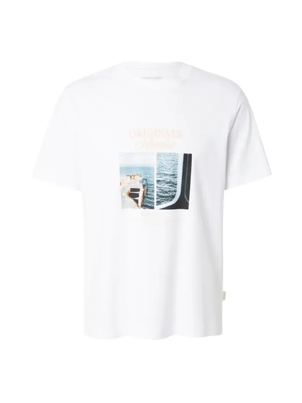 JACK & JONES JACK & JONES Majica 'JORNORREBRO'  marine / svetlo modra / marelica / bela