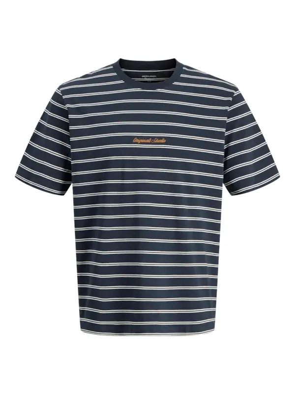 JACK & JONES JACK & JONES Majica 'JORNorrebro'  nočno modra / bela