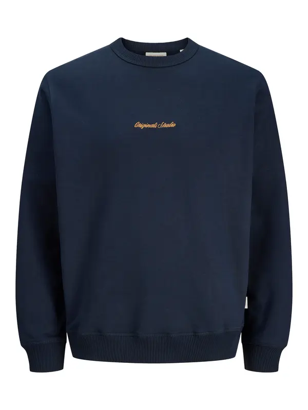 JACK & JONES JACK & JONES Majica 'JORNorrebro'  nočno modra / oranžna