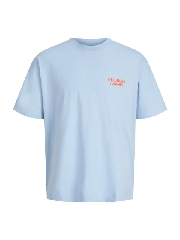 JACK & JONES JACK & JONES Majica 'JORNorrebro'  svetlo modra / oranžna