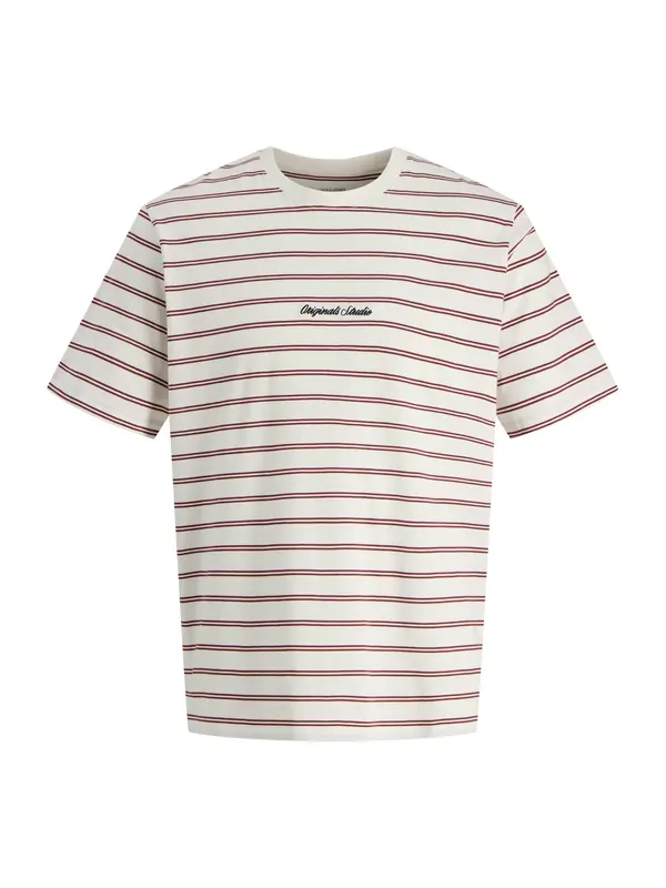 JACK & JONES JACK & JONES Majica 'JORNorrebro'  vinsko rdeča / bela