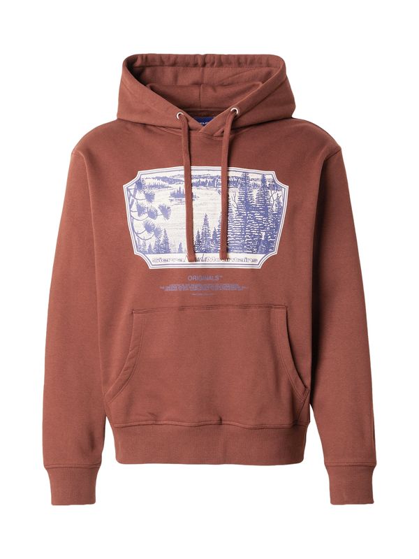 JACK & JONES JACK & JONES Majica 'JORRIDGEWOOD URBAN'  kobalt modra / kostanj rjava / siva / off-bela