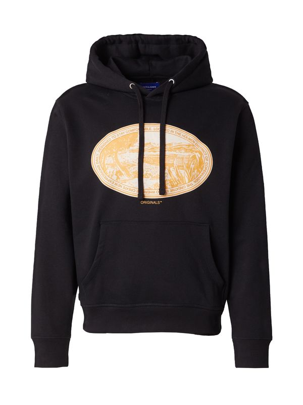 JACK & JONES JACK & JONES Majica 'JORRIDGEWOOD URBAN'  zlato-rumena / črna / bela