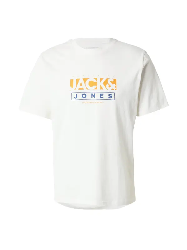 JACK & JONES JACK & JONES Majica 'JORSEVEN'  modra / zlato-rumena / bela