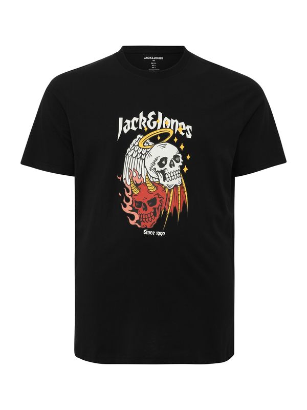 JACK & JONES JACK & JONES Majica 'JORSEVEN SKULL'  rumena / jastog / črna / bela