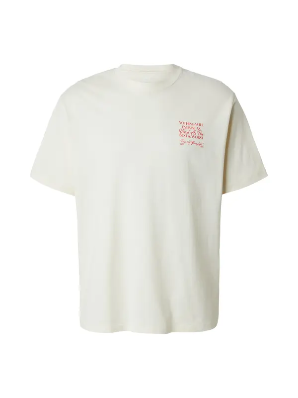 JACK & JONES JACK & JONES Majica 'JORTRENDY OBJECTS'  svetlo rdeča / bela