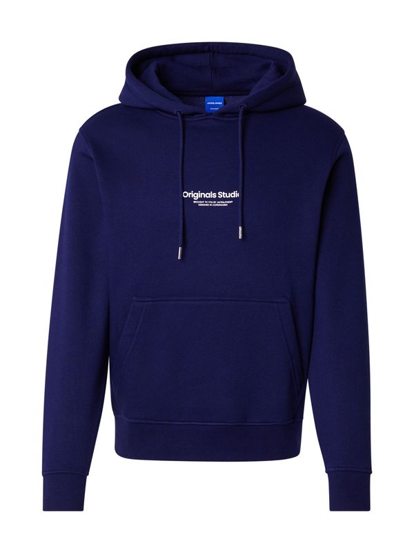 JACK & JONES JACK & JONES Majica 'JORVESTERBRO'  marine / bela