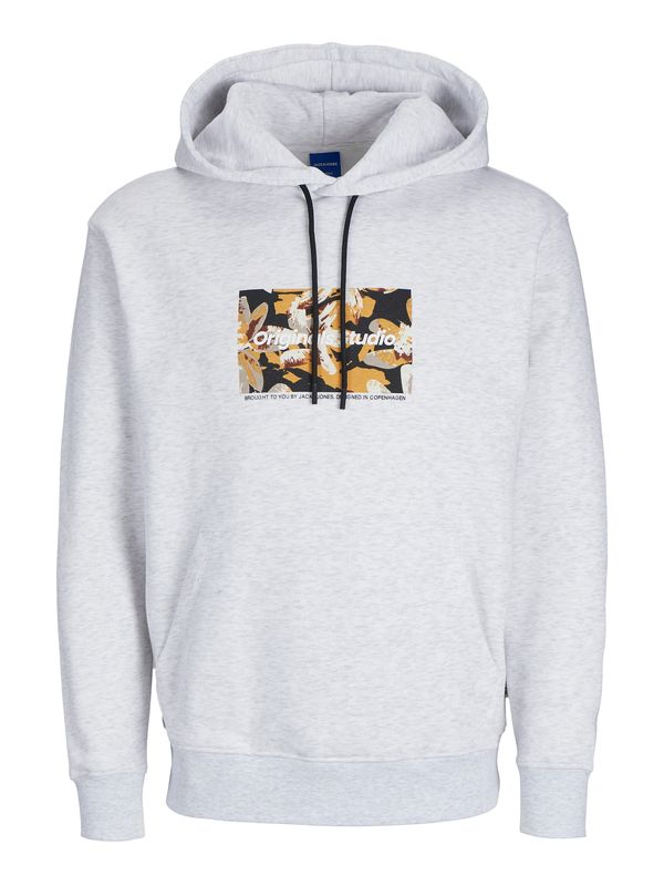 JACK & JONES JACK & JONES Majica 'JORVesterbro'  oranžna / črna / bela / pegasto bela