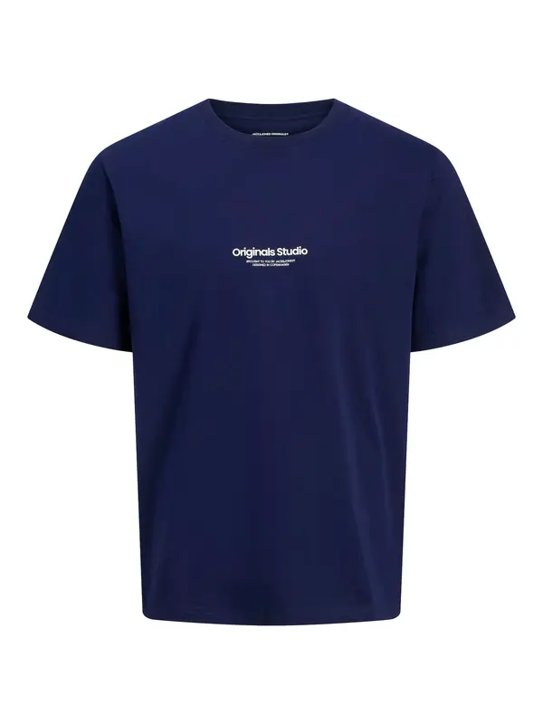 JACK & JONES JACK & JONES Majica 'JORVesterbro'  temno modra / bela