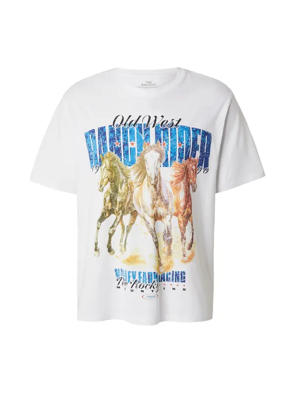 JACK & JONES JACK & JONES Majica 'JORWATERCOLOUR'  nebeško modra / zlata / bela