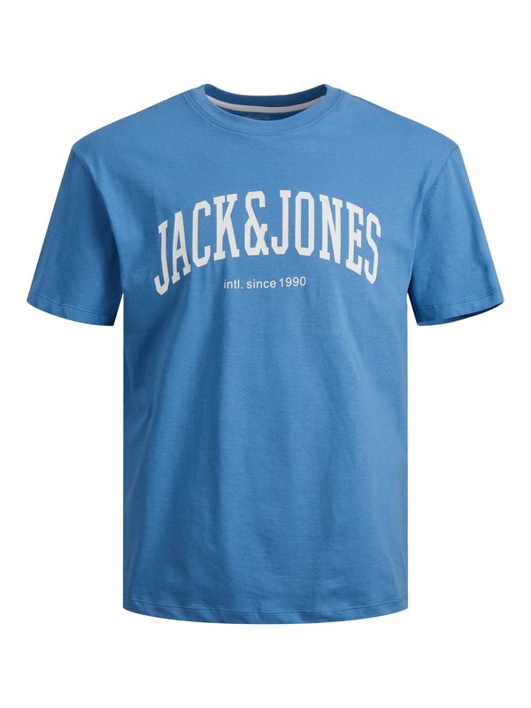 JACK & JONES JACK & JONES Majica 'JOSH'  nebeško modra / bela