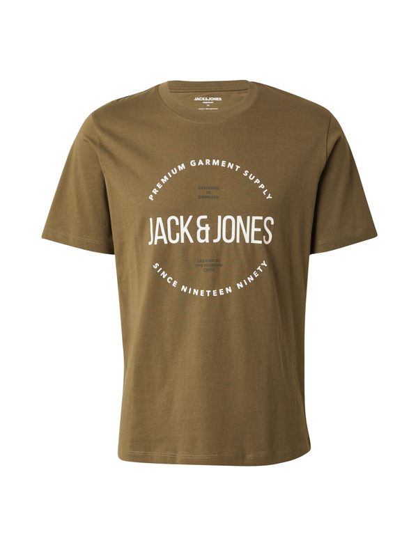 JACK & JONES JACK & JONES Majica 'JPRBLAASTON'  oliva / črna / bela