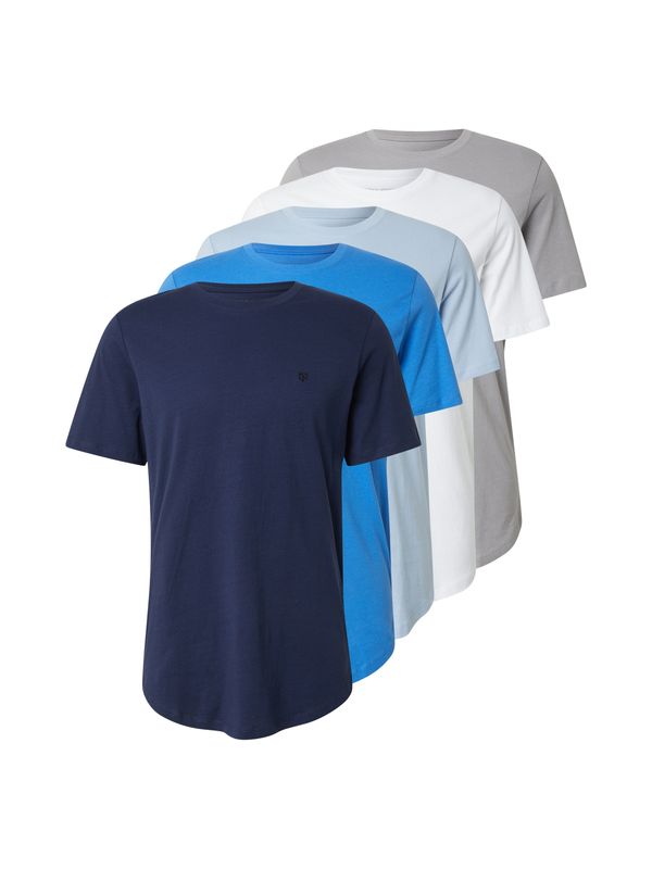 JACK & JONES JACK & JONES Majica 'JPRBLABRODY'  marine / azur / golobje modra / siva / bela