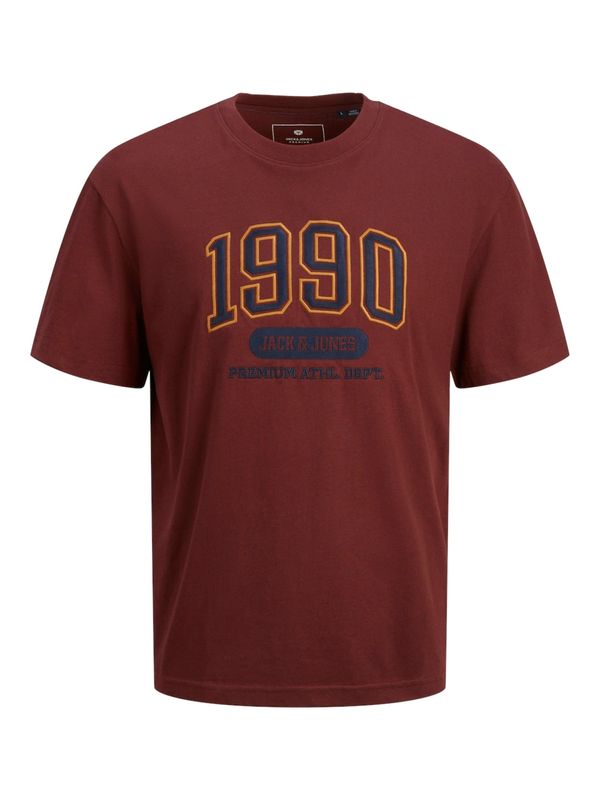 JACK & JONES JACK & JONES Majica 'JPRBLUDOUGLAS'  mornarska / oranžna / temno rdeča