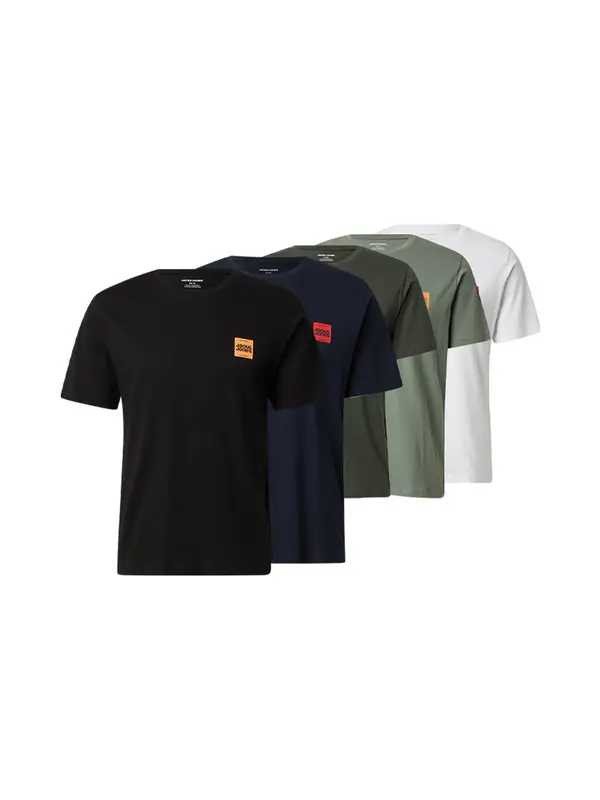 JACK & JONES JACK & JONES Majica 'JWHBRANDY'  mornarska / zelena / oliva / črna
