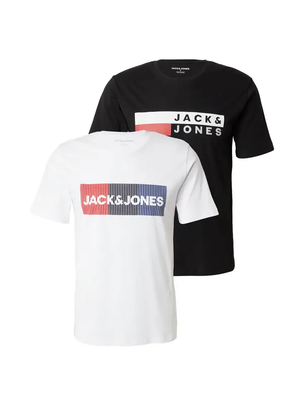 JACK & JONES JACK & JONES Majica 'JWHCORP'  temno modra / rdeča / črna / bela