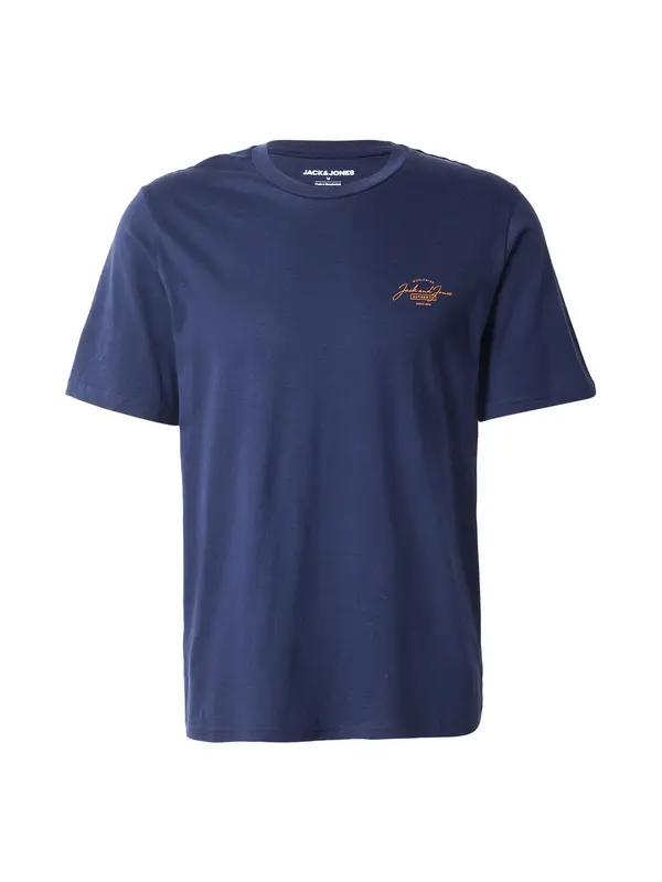 JACK & JONES JACK & JONES Majica 'JWHFERRIS'  mornarska / oranžna