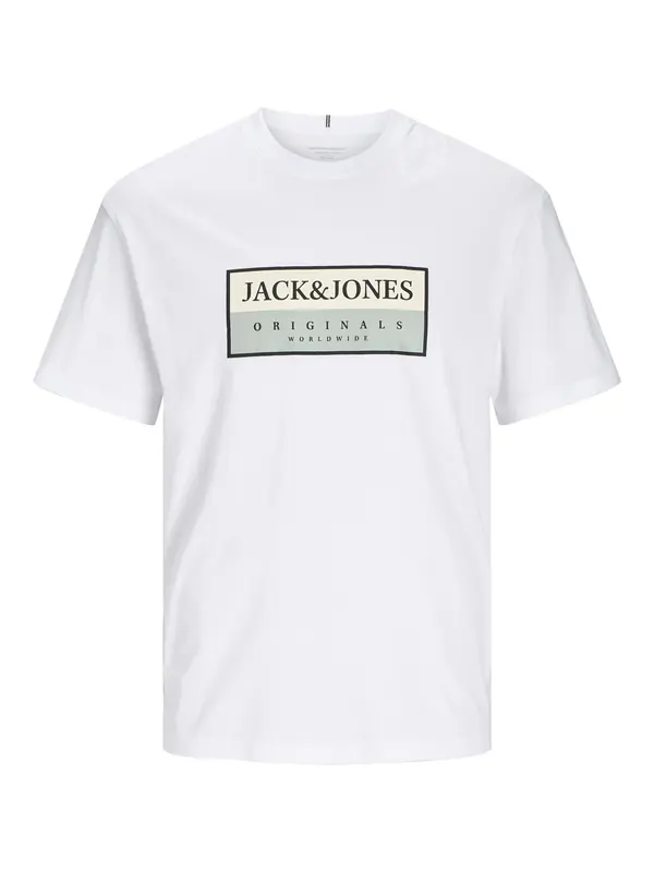 JACK & JONES JACK & JONES Majica 'JWHFREDERIKSBERG'  pesek / svetlo zelena / črna / bela