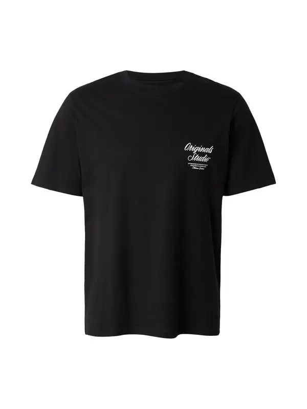 JACK & JONES JACK & JONES Majica 'JWHNORREBRO'  črna / bela