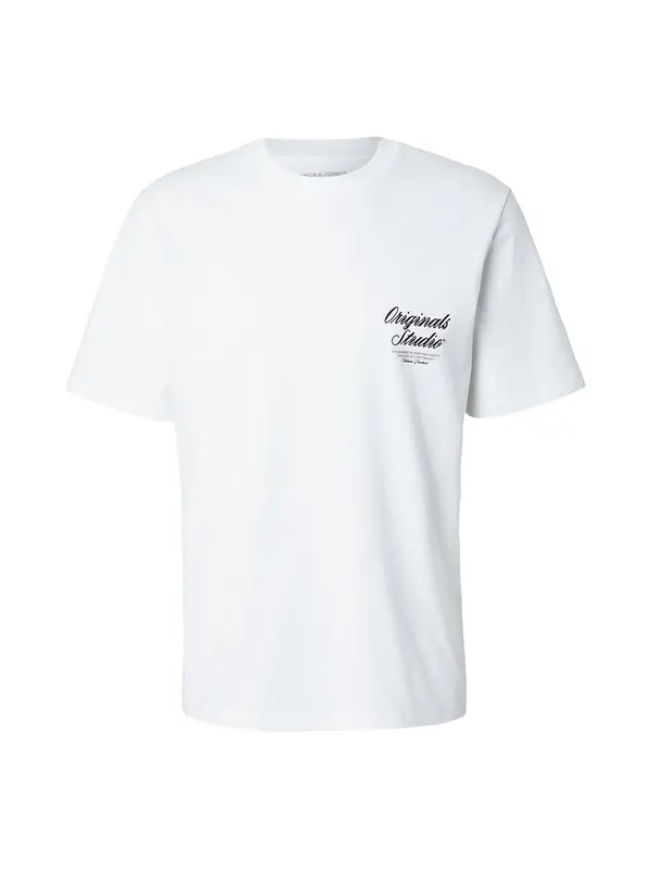 JACK & JONES JACK & JONES Majica 'JWHNORREBRO'  črna / bela