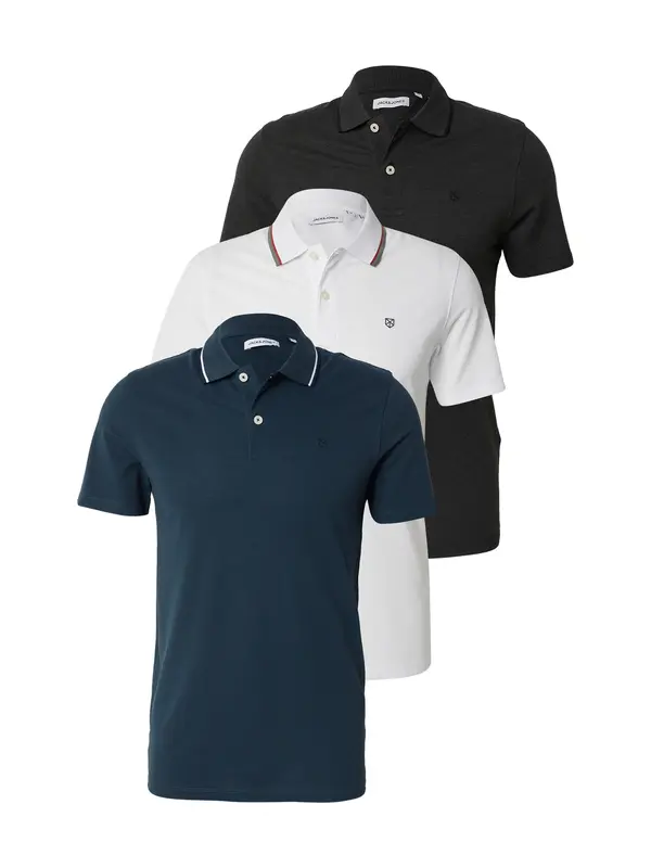 JACK & JONES JACK & JONES Majica 'JWHPAULOS'  marine / črna / bela