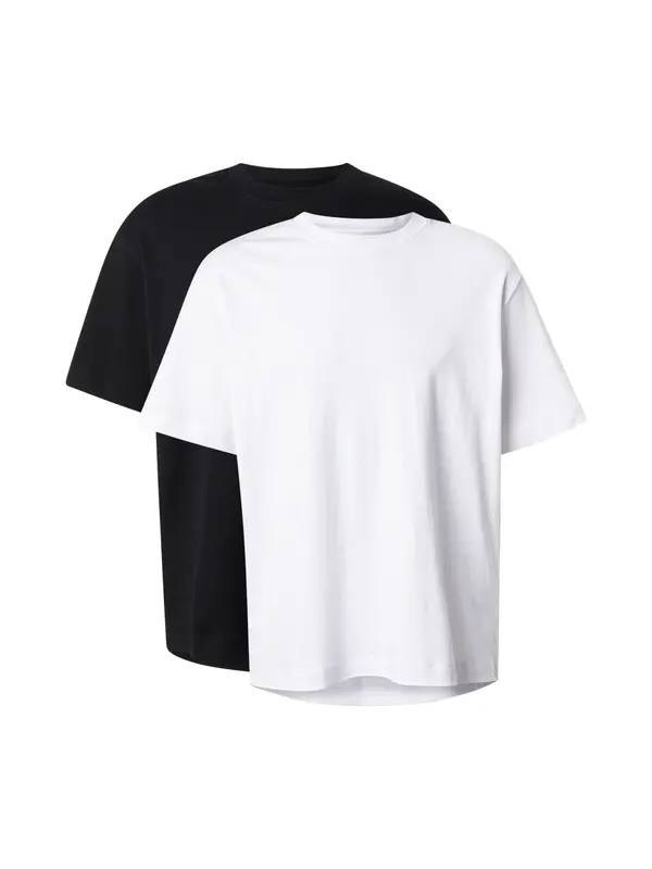 JACK & JONES JACK & JONES Majica 'JWHURBAN EDGE'  črna / bela