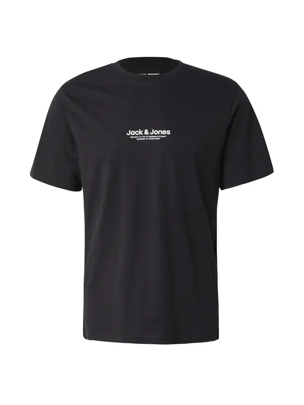 JACK & JONES JACK & JONES Majica 'JWHVESTERBRO'  črna / bela