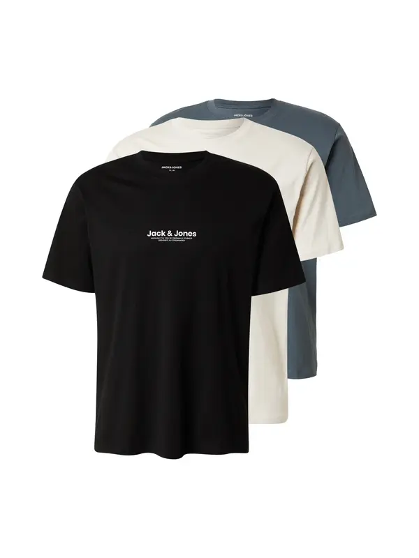 JACK & JONES JACK & JONES Majica 'JWHVESTERBRO'  kremna / safir / črna