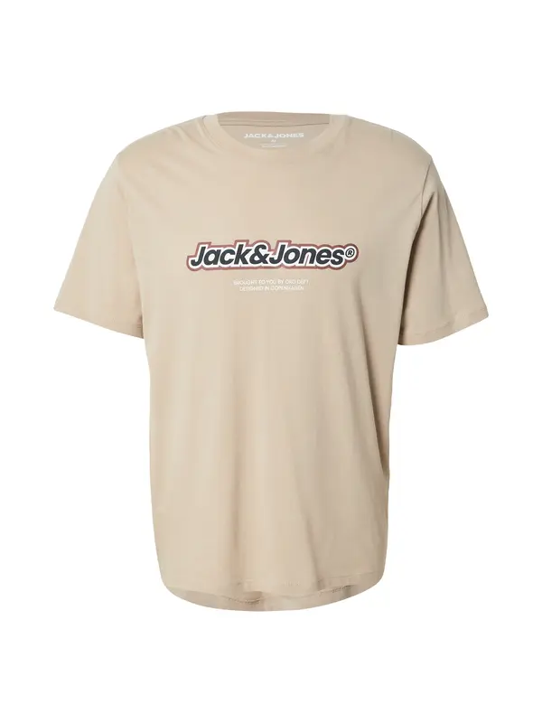 JACK & JONES JACK & JONES Majica 'JWHVESTERBRO NEWTON'  temno bež / rjava / črna