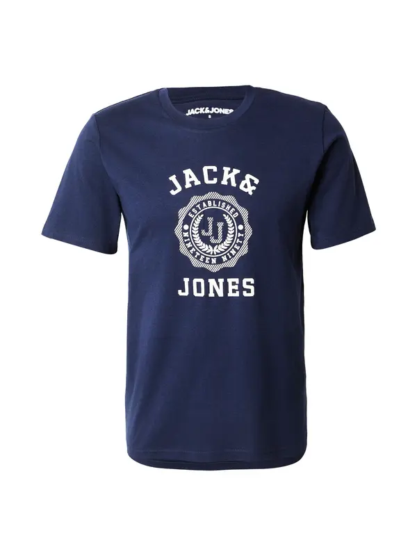 JACK & JONES JACK & JONES Majica 'JWHVICTO'  mornarska / bela