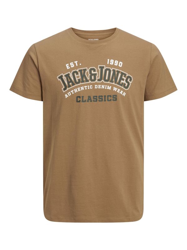 JACK & JONES JACK & JONES Majica  karamel / antracit / bela