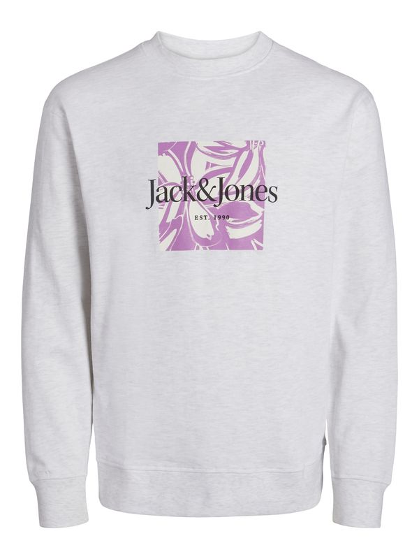 JACK & JONES JACK & JONES Majica 'Lafayette'  lila / črna / pegasto bela