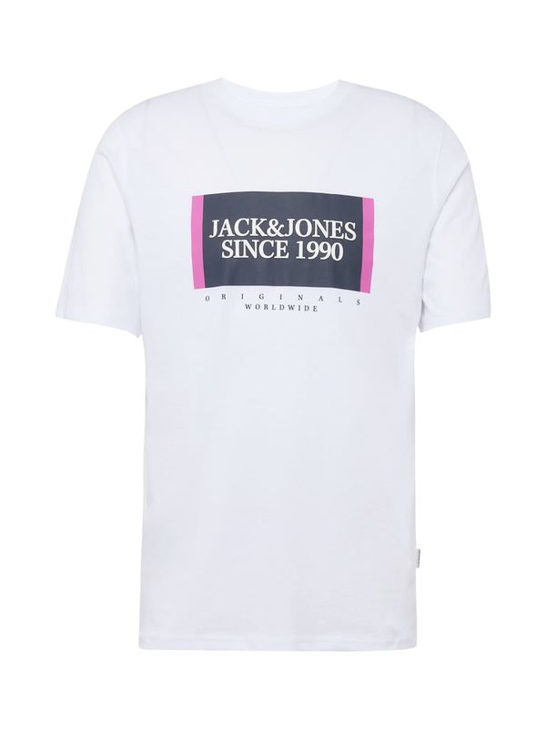 JACK & JONES JACK & JONES Majica 'LAFAYETTE'  marine / orhideja / bela