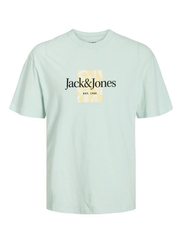 JACK & JONES JACK & JONES Majica 'Lafayette'  pastelno modra / rumena / črna