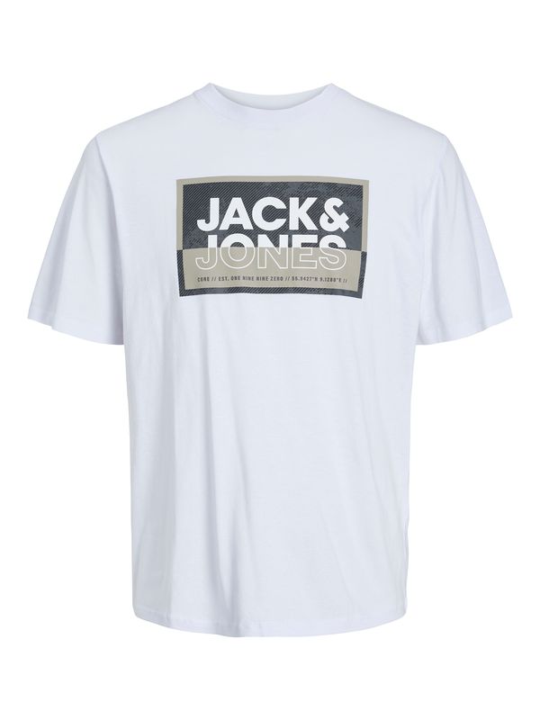 JACK & JONES JACK & JONES Majica 'LOGAN'  modra / temno siva / bela