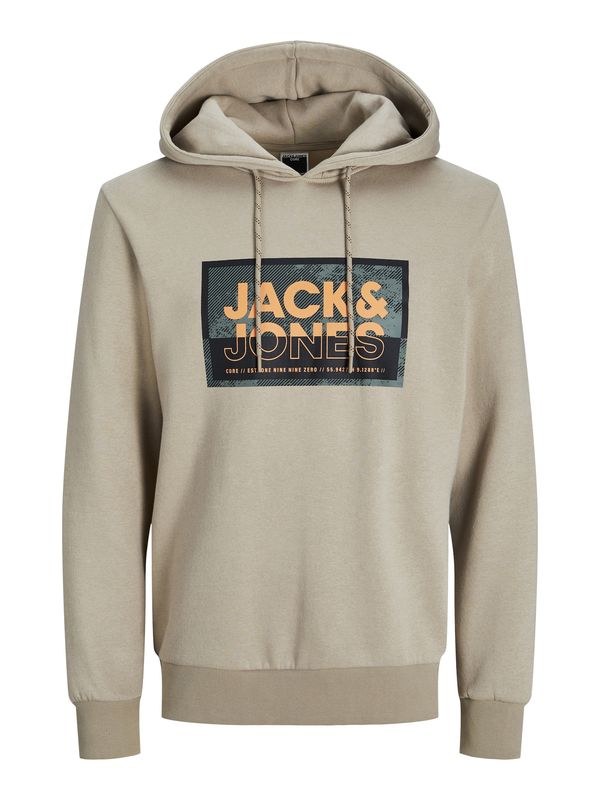 JACK & JONES JACK & JONES Majica 'Logan'  siva / antracit / oranžna