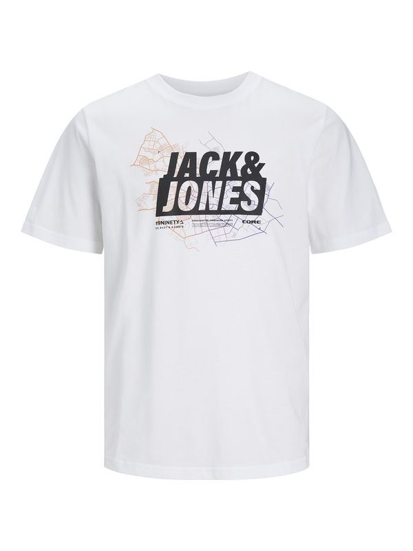 JACK & JONES JACK & JONES Majica 'MAP'  lila / oranžna / črna / bela