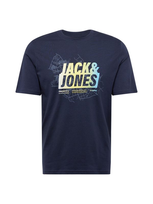 JACK & JONES JACK & JONES Majica 'MAP SUMMER'  mornarska / svetlo modra / svetlo zelena