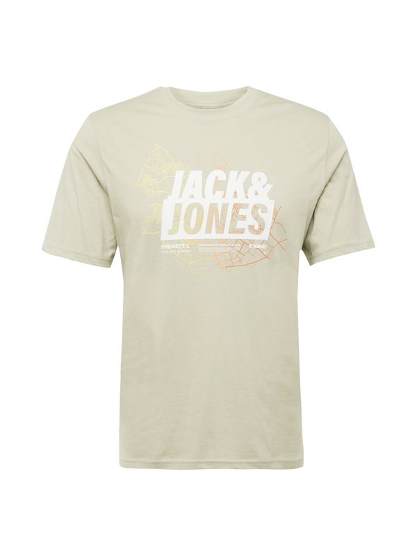 JACK & JONES JACK & JONES Majica 'MAP SUMMER'  rumena / pastelno zelena / oranžna / bela
