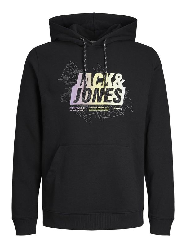 JACK & JONES JACK & JONES Majica 'Map Summer'  svetlo rumena / svetlo lila / črna