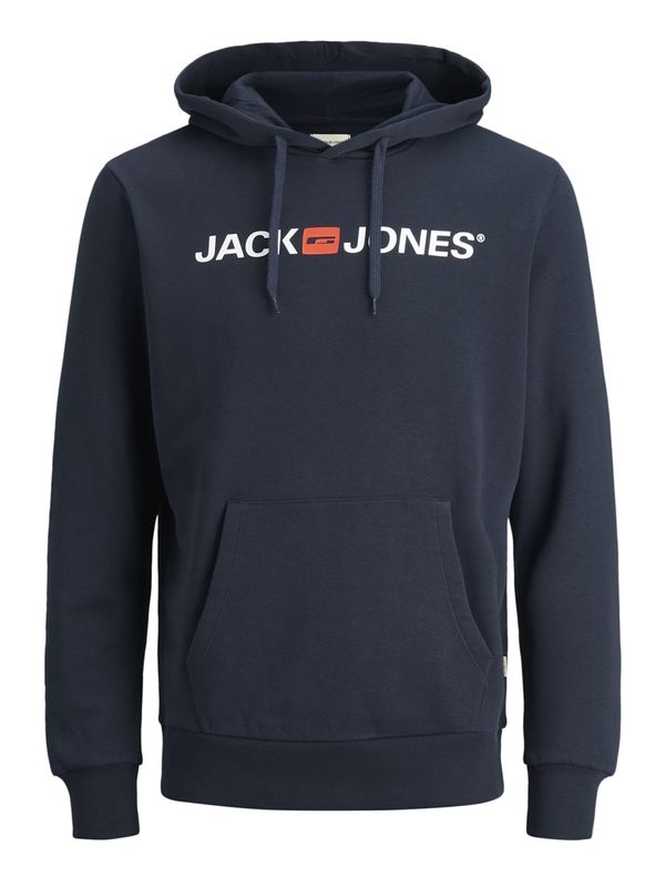 JACK & JONES JACK & JONES Majica 'Marco Bowie'  nočno modra / živo rdeča / off-bela