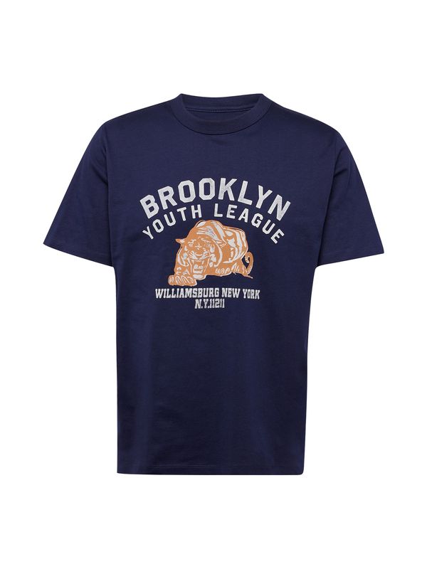 JACK & JONES JACK & JONES Majica  marine / svetlo rjava / bela