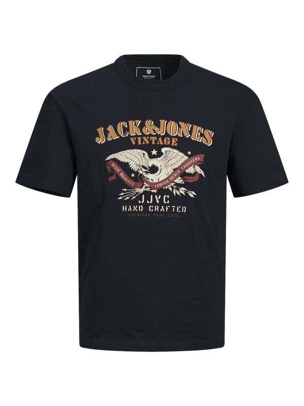JACK & JONES JACK & JONES Majica 'MICK'  ecru / pesek / nočno modra / rjasto rjava