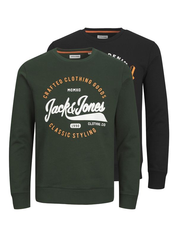 JACK & JONES JACK & JONES Majica 'MIKK'  kaki / oranžna / črna / bela